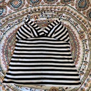 The Limited black and white striped tank top